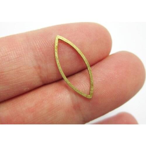 Brass eye charms 19.5x8x1mm Raw brass oval charm Geometic earrings findings -50pcs R943