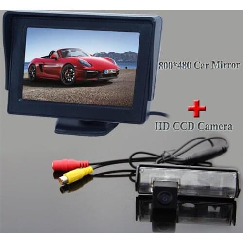 4.3" car rear monitor 800*480 resolution bring folorful night vision car parking camera hoe sale for Mitsubishi Grandis
