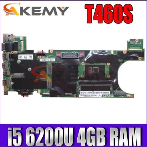 BT460 NM-A421 for Lenovo Thinkpad T460S notebook motherboard CPU i5 6200U 4GB RAM 100% test work FRU 00UR992 00JT924 00JT923