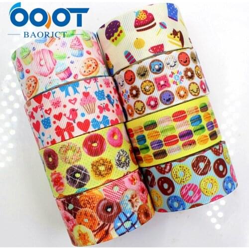 176168,25MM cake series Printed grosgrain ribbon,garment accessories hair accessories material, DIY Handmade gift wrapping
