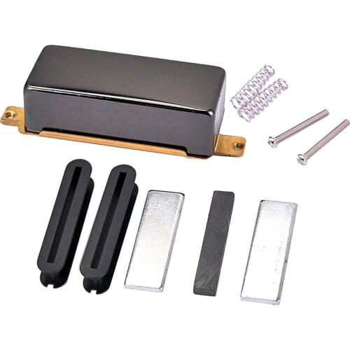 1 Set Brass Pickup Cover+Baseplate+Bar Magnet+Springs+Screws for Replacement