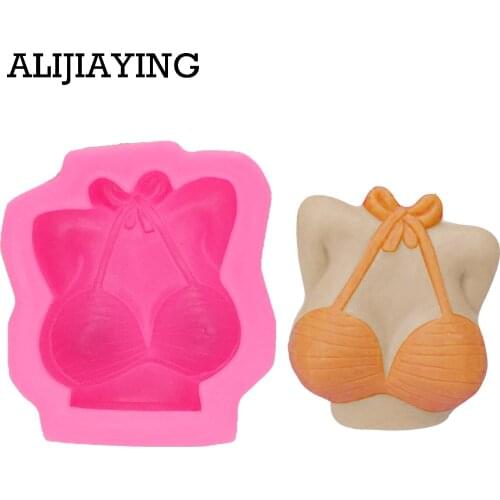 M0271 1Pcs Candy Mould Bikini Shape Fondant Molds Cake Decorating Chocolate Mold Soap Cake Stencils Kitchen DIY Tools