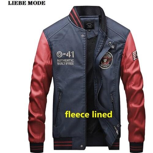 Fleece Thick Warm Jacket Mens 2021 Autumn Winter Men Warm Bomber Jackets Mandarin Collar Casual Baseball Coats Male Outerwear