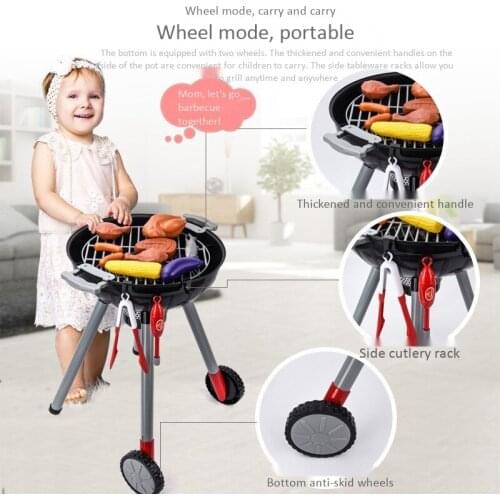 Kids Toys Sets BBQ Barbecue Grill Toy Accessories Childrens Play Role Chef Simulation BBQ Suits Kitchen Performing Gift