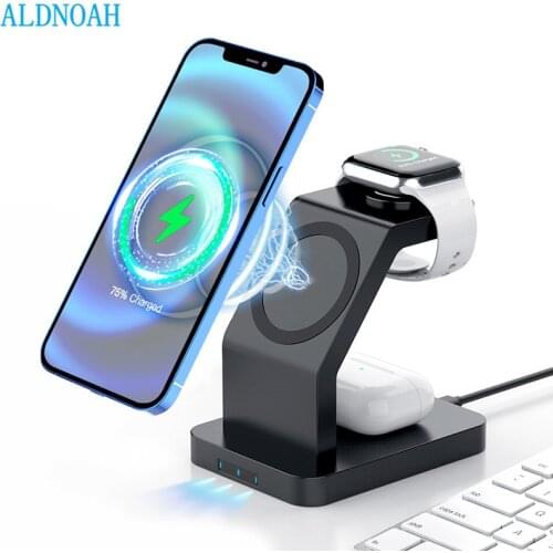 NEW Magnetic Wireless Charger For iPhone 12 Pro Max Desktop Phone Stand Wireless Charger For iPhone 11 Airpods Xiaomi Samsung