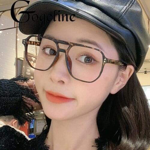 Anti Blue Light Glasses Blocking Filter Square Computer Retro Black Double Beam Men For Prescription Eyeglasses Optical Eyewear