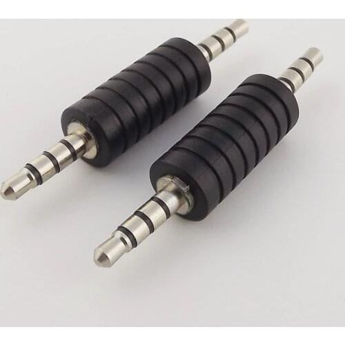 1pcs 3.5mm 4 Pole Male to 3.5mm 1/8" 4 Pole Male TRRS Stereo Audio Headphone Adapter