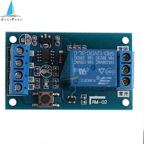 5V/12V Single Key Bistable Relay Module Automobile Refit Switch One Key Start Stop Self Lock Single Chip Modification Switch