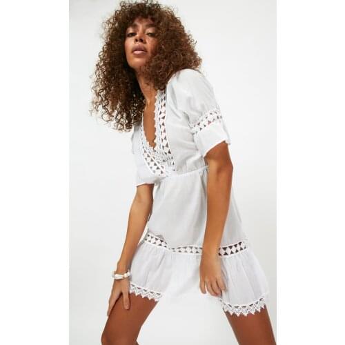 Trendyol Stripe Beach Dress TBESS21EL4116