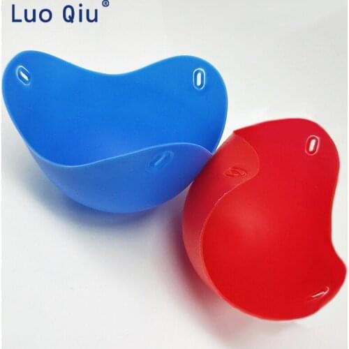 Pancake Silicone Egg Cook Poach Pods Kitchen Cookware Poached Cup Gadget Egg Mold Boiler Cup easy eggs 2 pcs/Lot Red and Blue