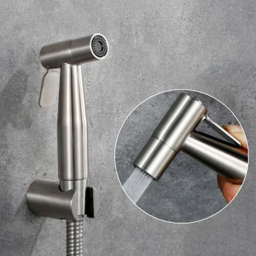 Stainless Steel Toilet Bidet Tap Jet Set Hand Held Shower Bathroom Sprayer Hygienic Shower Spray Gun Home Bathroom Bidet Faucet