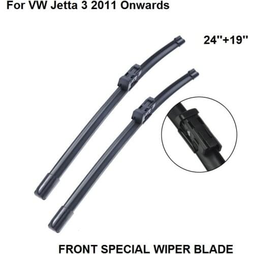 Wiper Blade For VW Caddy 2008-2010 24''+19'' High Quality Natural Rubber Clean Front Windshield