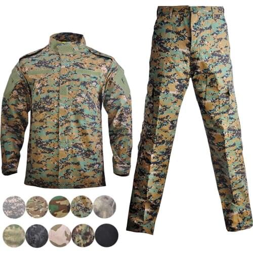 Military Uniform Combat Army Camouflage Tactical Uniform Bdu Airsoft Paintball Suit for Hunting Cs Wargame COAT + PANT