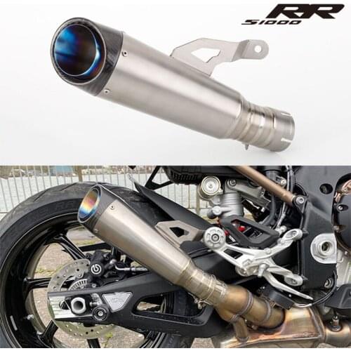 Titanium Alloy Motorcycle Exhaust Escape Full System For S1000RR 2020 2019 Front Mid Link Pipe Carbon Fiber Muffler Slip On