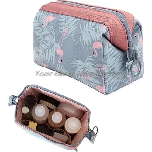 Women Travel Flamingo Make Up Bag Girl Cosmetic Bag Makeup Beauty Wash Organizer