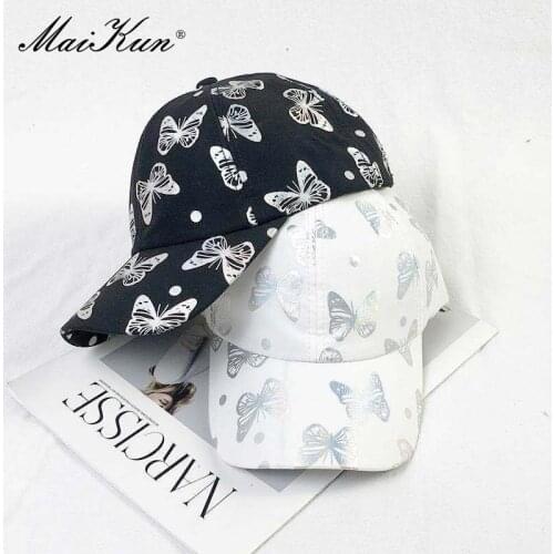 Maikun Butterfly Hat Female Tide Brand Ins Baseball Cap Wild Summer Sunscreen Hat