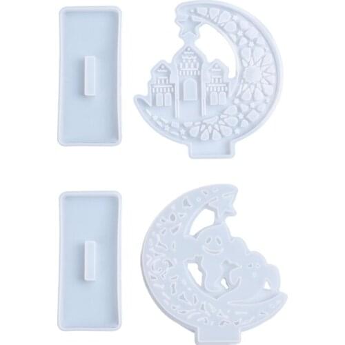 13MC Crystal Crafts Epoxy Resin Mold Castle Ghost Desktop Decorations Silicone Mould