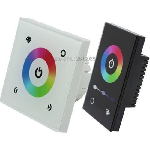 2 pcs/lot 3 channels RGB led controller EU/US led rgb controller Full color DC 12-24 V touch panel rgb lamp controller
