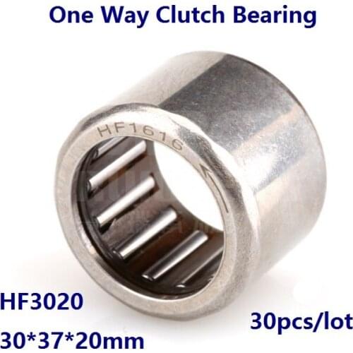 30pcs/lot HF3020 30×37×20mm Drawn Cup One Way Clutch Needle roller Bearing Single Way Needle Bearing 30*37*20mm