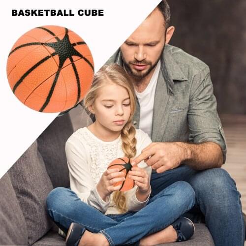 Basketball Shaped 3x3 Finger Cube Toys Smooth Funny Fidget Frosted Finger Cube Toys for Kids Educational Puzzle Game Toys