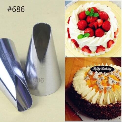 #686 Large Cake Cream Decoration Tips Pastry Tools Metal Icing Piping Nozzles Stainless Steel Cupcake Head