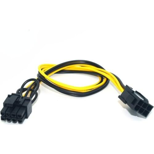 GPU 6Pin To 8pin Power Adapter Cable, 6 Pin PCIe To 6 2Pin PCI Express Video Card Adapter Converte Cord-30CM