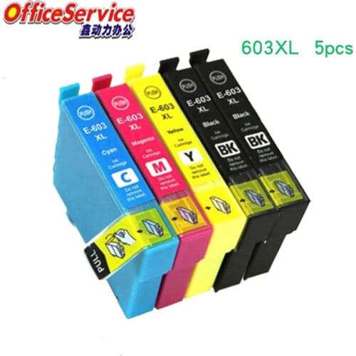 5X 603XL Compatible Ink Cartridge For EPSON XP2100 XP2105 XP3100 XP3105 XP4100 XP-4105 WF-2810 WF-2830 WF-2835 WF-2850 printer
