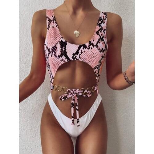 Swimsuit New Womens Seperated Swimwear Eyelet Bikini Bow Stitching Swimsuit Leopard Bikini Swimwear Bathing Suits