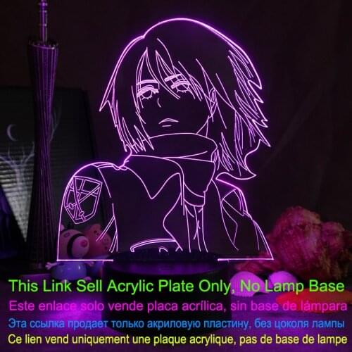 38 Patterns Attack On Titan LED Table Lamp Board Anime Captain Levi Ackerman Bedroom Night Light for Home Decor Kids Child Gift