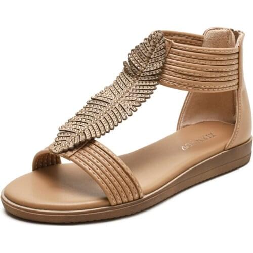 Kalsooni 2021 NEW Women Flat Sandals Comfortable Beach Shoes