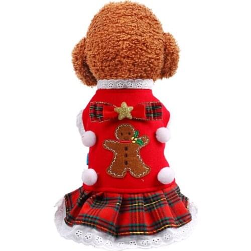 Christmas Dog Costume Winter Clothes Dog Cat Coat For Small Dogs Cat Chihuahua Puppy Dress Yorkshire Terrier roupa para cachorro