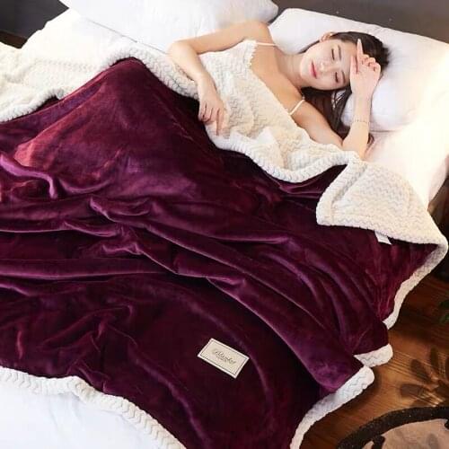 Solid Color Flannel Quilts Bedding Soft Fur Comforters Throw on home/hotel Travel Blanket Printed Bedspread Cotton Duvet Cover