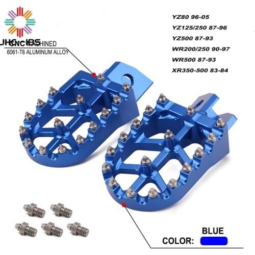 Motorcycle Foot Pegs Footrests For Yamaha Honda YZ80 YZ125 YZ250 YZ500 WR200 WR250 WR500 XR350 XR450 XR500 YZ 80 125 WR 250 500