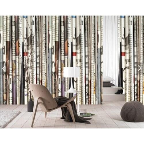Custom retro wallpaper, the art newspaper mural for the living room restaurant coffee shop background wall vinyl papel de parede