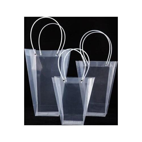 Transparent PVC Bag DIY Flower Wrapping Box Gift Packing Box Gift Package Cases Bouquet Packing Box Candy Cake Wrapping Gift Bag