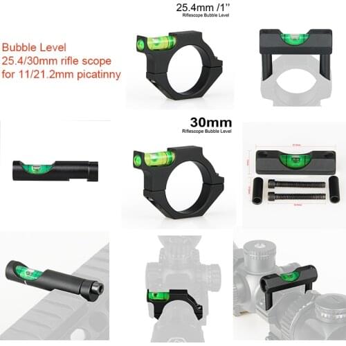 PPT Bubble Level Airsoft Guns Rifle Scope Mount for 11mm Picatinny Weaver Rail 25/30mm Rifle Sight Scope Mount