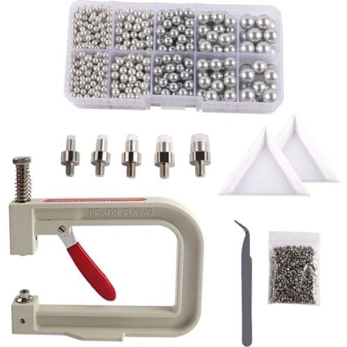 Hand Press Bead Machine Pearls Tool/ Manual Pearl Rivet for Clothes/Bags/Skirt Setting Machine DIY Accessories