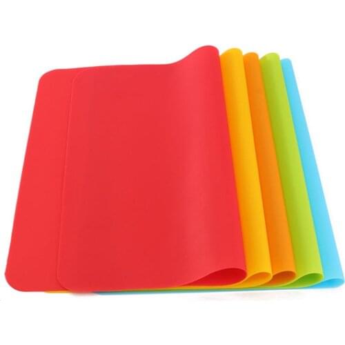 5 Colors Silicone Pastry Bakeware Baking Mat Oven Rolling Kitchen Mat Sheet Cake Baking Tray Pad Kitchen Tools