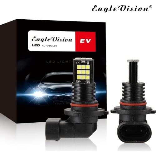 HOLYWOOT 2PCS/Lot LED Fog Headlight Bulbs H4/9003 H7 H8/H9/H11 9005/HB3 9006/HB4 H16/5202 P13W Auto Motorcycle Lamps 6000K
