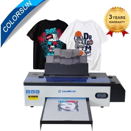 Colorsun A3 DTF Printer Heat Transfer Pet Film Printing Machine for t shirt hoodies Jeans hat shoes Direct to Film printer R1390