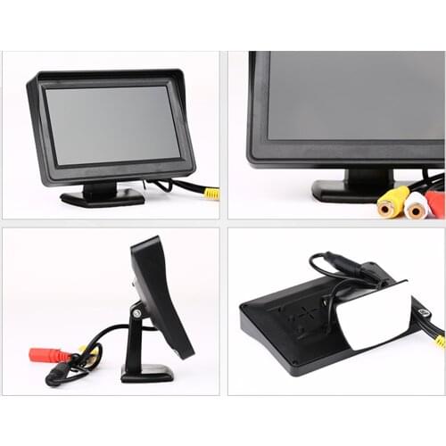 4.3 inches 12-24V HD Universal Car Desktop Display Screen Monitor AV Visible for Back-up Reserve Image