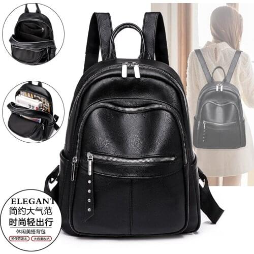 Vintage Womens Leather Backpack High Quality PU Female Bagpack Large Capacity Travel Rucksack Casual Ladies Anti Theft Mochila