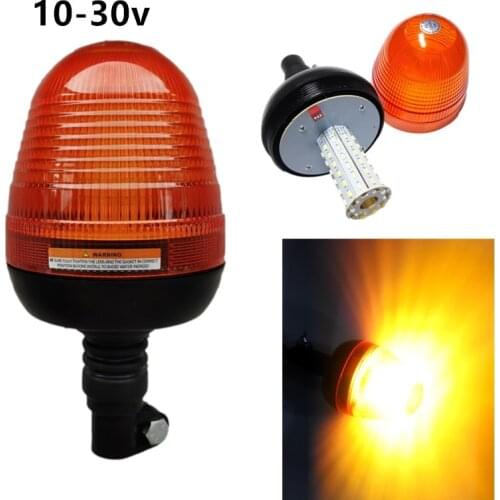 3 Modes Amber 10-30V 60 ED Car Rotating lamp 12V Flashing Beacon Light Flexible 24V Warning Light 24v Emergency Lamps Tractor