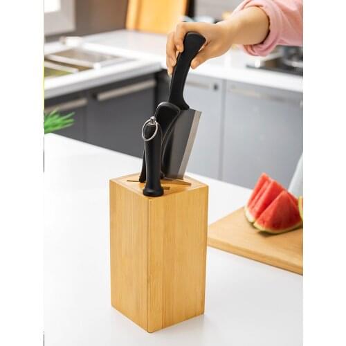 Insert knife rack bamboo knife holder shelf knife storage rack kitchen knife rack kitchen supplies household multi-function