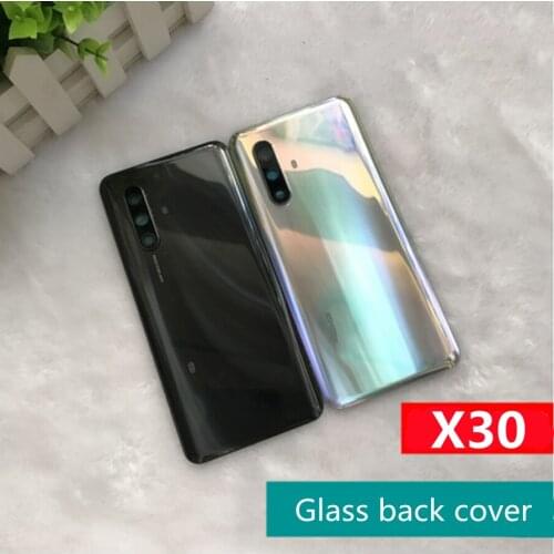 For VIVO X30 Glass Back Battery Cover Rear Back Housing Case With Camera Frame Replace Repair