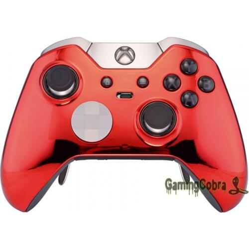 Customized Chrome Red Replacement Part Front Shell for Xbox One Elite Controller - Model 1698