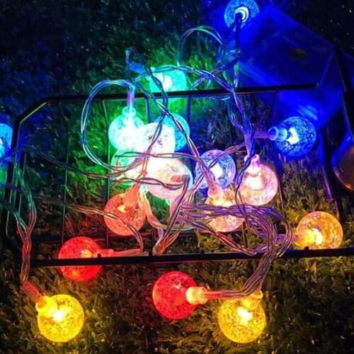 10/20/40LED Bubble Ball Light String Flashing Garland Battery Powered Christmas Lights Holiday Party Wedding Decoration Fairy Li