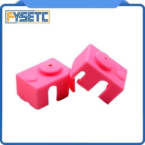 4pcs Updating PT100 Block Silicone Pink Sock For DIY V6 Hotend Prusa i3 MK3 Ultimaker 3D Printer Heated Block Fast Shipping