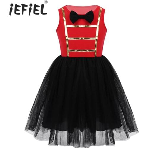 Circus Ringmaster Girl Mesh Tutu Dress Baby Birthday Party Kids Nutcracker Costumes Child Halloween Cosplay Carnival Fancy Dress