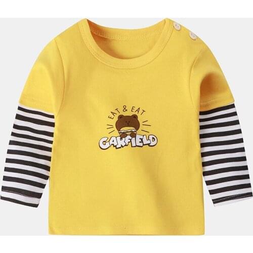 1-6 Age Kids Autumn Bottoming Shirt Baby Boys Girls Casual Long Sleeve Tshirts Pure Cotton Fashion Children Tops Toddler Clothes